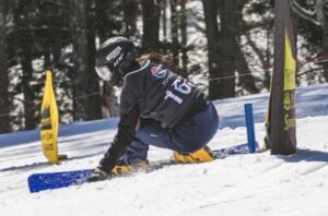 川崎遥選手滑走