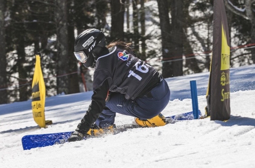 川崎遥選手滑走